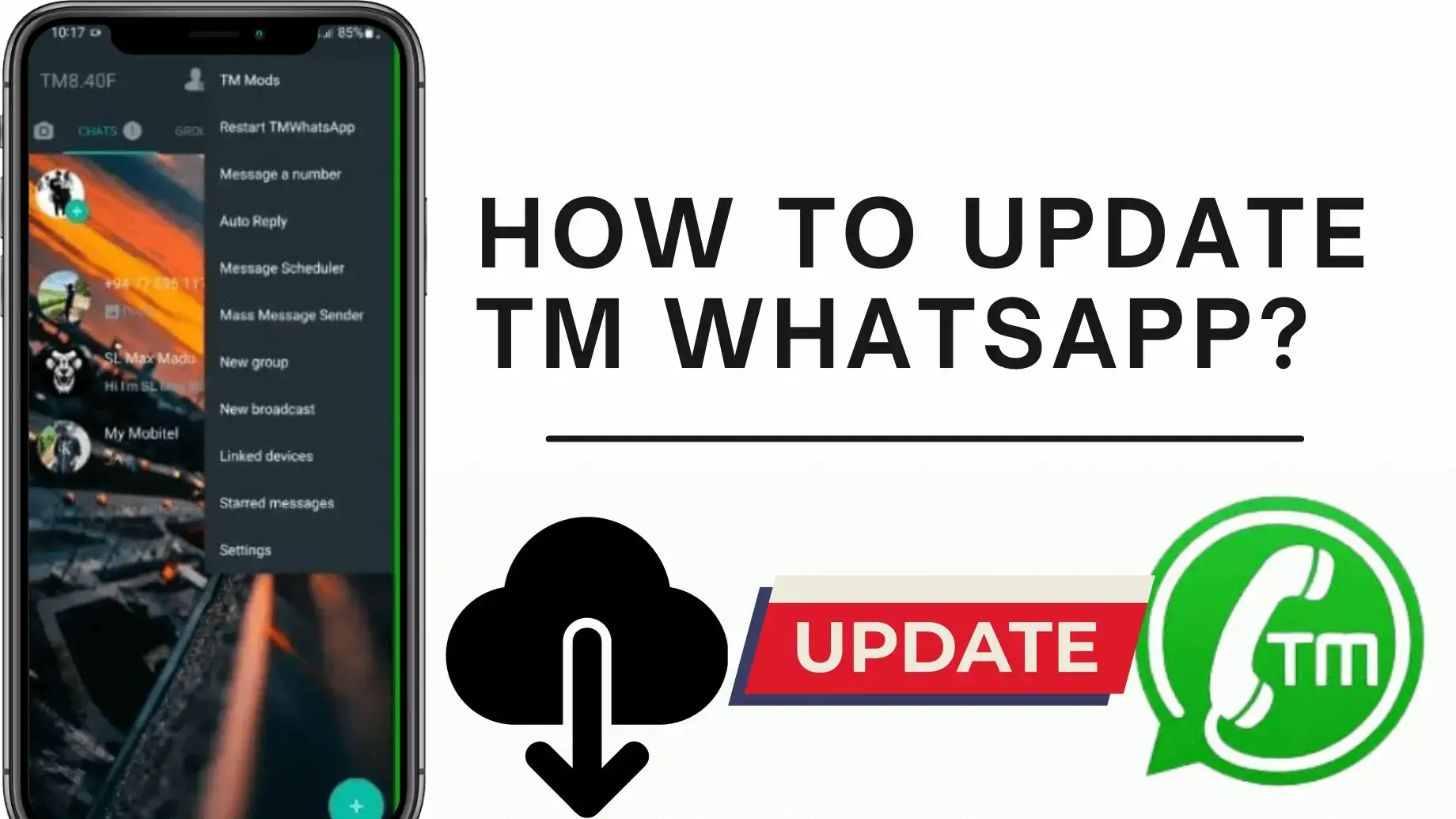 how to update TM WhatsApp